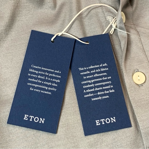 ETON Grey Filo Di Scotia Polo Shirt - Short Sleeve - Picture 11 of 16